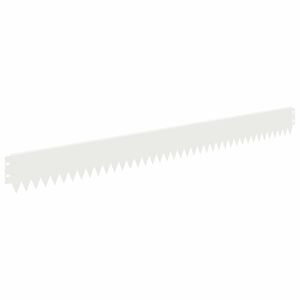 vidaXL Zāliena Apmale 10 pcs 103 x 10 cm Tērauds Balts