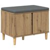 vidaXL Apavu sols ar spilvenu Artisan Ozols 60 x 38 x 46 cm