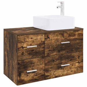 vidaXL Vannas istabas mēbeļu komplekts 2 pcs Kūpināts ozols