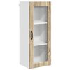 vidaXL Sienas stikla skapis PORTO Sonoma ozols 40 x 31 x 100 cm