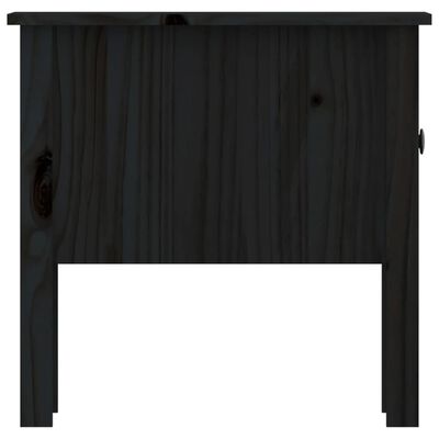vidaXL galdiņi, 2 gab., melni, 50x50x49 cm, priedes masīvkoks