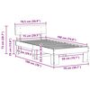 vidaXL Gultas rāmis Dabiska 75 x 190 cm Ciets priedes koks