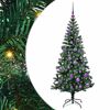 vidaXL Mākslīgais LED Ziemassvētku eglīte Zaļa 150 cm PVC un metāls