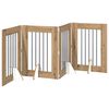 vidaXL Salokāms suņu vārti ar statīviem 4 pcs Artisan Ozols 241 cm