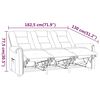 vidaXL trīsvietīgs masāžas dīvāns, atgāžams, pelēkbrūns audums