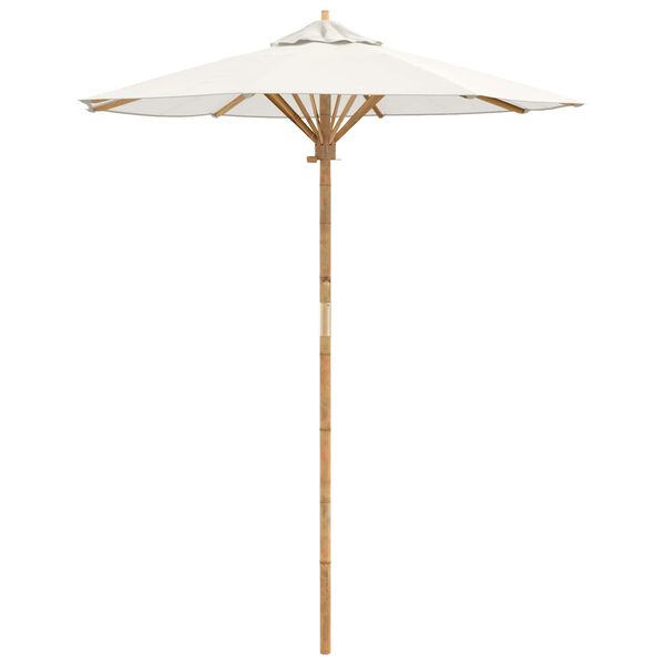 vidaXL Dārza parasols Krēmkrāsas &Oslash; 270 x 260 cm Bambuss