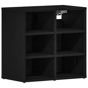 vidaXL Apavu skapis Melns ozolkoks 52 x 30 x 50,5 cm Inženierijas koks