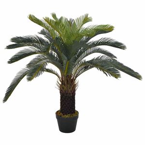 vidaXL mākslīgā cikas palma ar podiņu, 90 cm, zaļa