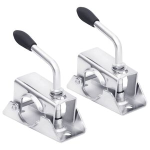 vidaXL riteņu skavas, 2 gab., 13,5x6,5x14 cm, cinkots tērauds