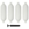 vidaXL laivas buferi, 4 gab., balti, 51x14 cm, PVC