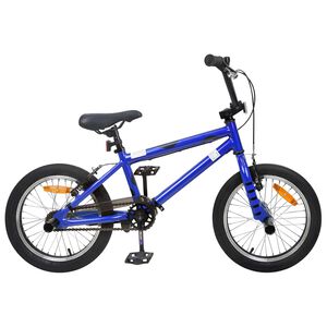 vidaXL BMX Velosipēds 16 Collas iedots 5-8 gadu vecumam Tum&scaron;i zils