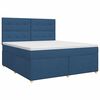 vidaXL Kontinentālā gulta ar matraci Zila 140 x 190 cm Audums