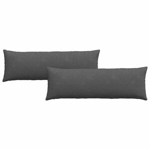 vidaXL Dīvāna spilveni 2 pcs Tum&scaron;i pelēks 120 x 40 cm Korduroja audums