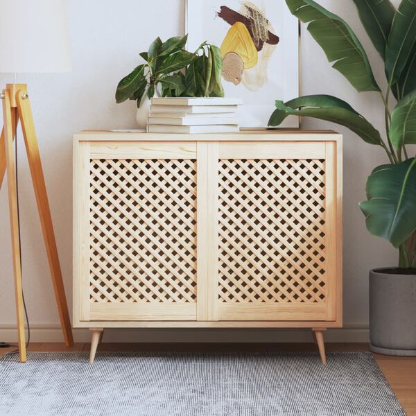 vidaXL skapja durvis, līstī&scaron;u dizains, 2 gab., 49,5x69 cm, priede