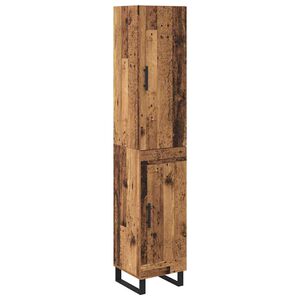 vidaXL Augstais skapītis Vecs koks 34,5 x 34 x 180 cm