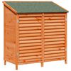 vidaXL Dārza &scaron;ķūņi ar jumtu Brūna 106 x 56 x 113,5 cm Masīvs egle koks