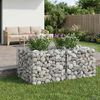 vidaXL Gabions pacelta gulta Sudraba 100 x 100 x 60 cm Cinkots tērauds