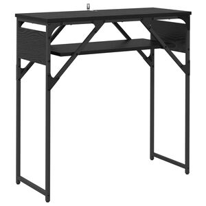 vidaXL Konsolesgalds Melns ozolkoks Inženierijas koks 75x30x75cm