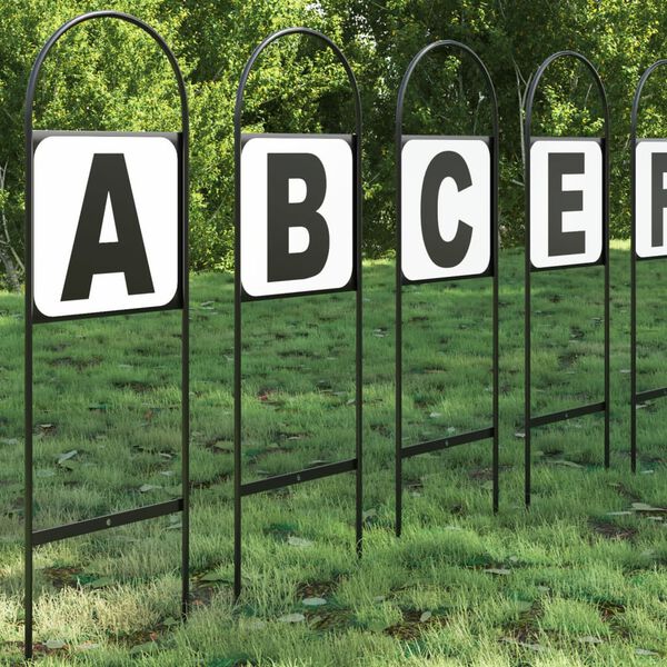 vidaXL iejādes burti, 8 gab., tērauds