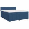 vidaXL Kontinentālā gulta ar matraci Zila 160 x 200 cm Audums