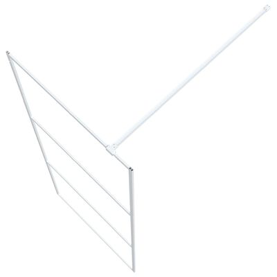 vidaXL dušas siena, 80x195 cm, caurspīdīgs ESG stikls, balta