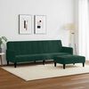 vidaXL 2-vietīga dīvāngulta ar kāju balstu, zaļ&scaron; samts