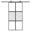 vidaXL bīdāmās durvis aparatūras komplektu 102,5x205 cm rūdīts stikls