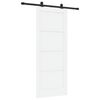 vidaXL Slīdo&scaron;ās durvis ORKDAL Balts 83 x 202 cm Priedes masīvkoks