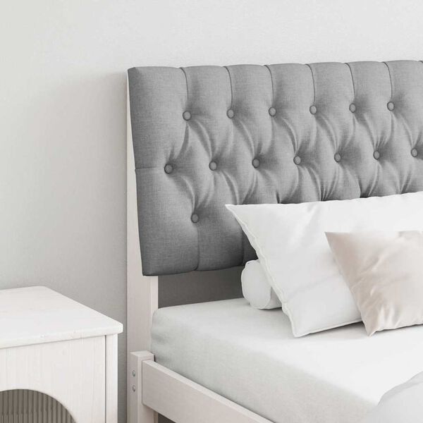 vidaXL Mīkstināts gultas galvgalis Gaiši pelēks 180 cm