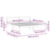 vidaXL Gultas rāmis Balts 180 x 200 cm Ciets priedes koks