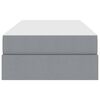 vidaXL Gulta ar uzglabā&scaron;anas vietu un matraci Gai&scaron;i pelēks 90 x 190 cm