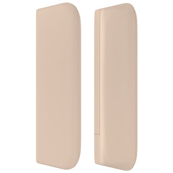 vidaXL galvgalis ar malām, 93x16x78/88 cm, kapučīno mākslīgā āda