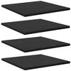 vidaXL Grāmatplaukta Paneļa 3 līmeņi 4 pcs 40 x 40 x 1,5 cm Melns