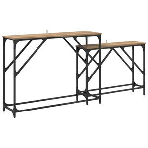 vidaXL Konsoles galds 2 gab. Artisānā ozols 100 x 28 x 75 cm