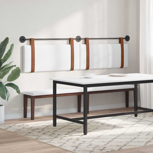 vidaXL Karājo&scaron;s galvgalis Vienkrāsains Balts 210 x 55 x 5 cm Antīks PU