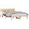 vidaXL Gultas rāmis Dabiska 160 x 200 cm Ciets priedes koks