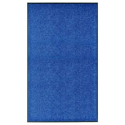 vidaXL durvju paklājs, mazgājams, zils, 90x150 cm