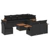 vidaXL Patio Sofa Set 9-vietīgs Black
