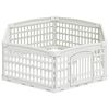 vidaXL 6 panelu suņu spēļu sēta 122 x 106,5 x 40 cm Plastmasa Balts