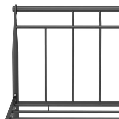 vidaXL gultas rāmis, melns metāls, 200x200 cm