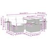 vidaXL 7-daļīgs dārza dīvāna komplekts, matrači, bē&scaron;a PE rotangpalma