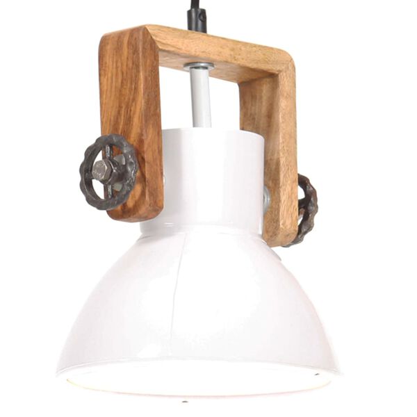 vidaXL griestu lampa, industriāls dizains, balta, 25 W, 19 cm, E27
