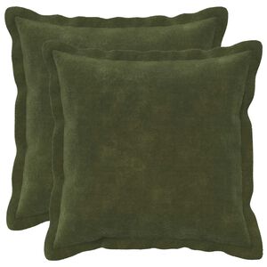 vidaXL Spilvenu pārvalks 2 pcs HOUTEN Zaļa 30 x 30 cm