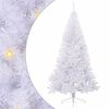 vidaXL Mākslīgā Ziemassvētku eglīte Balts 240 cm PVC un tērauds