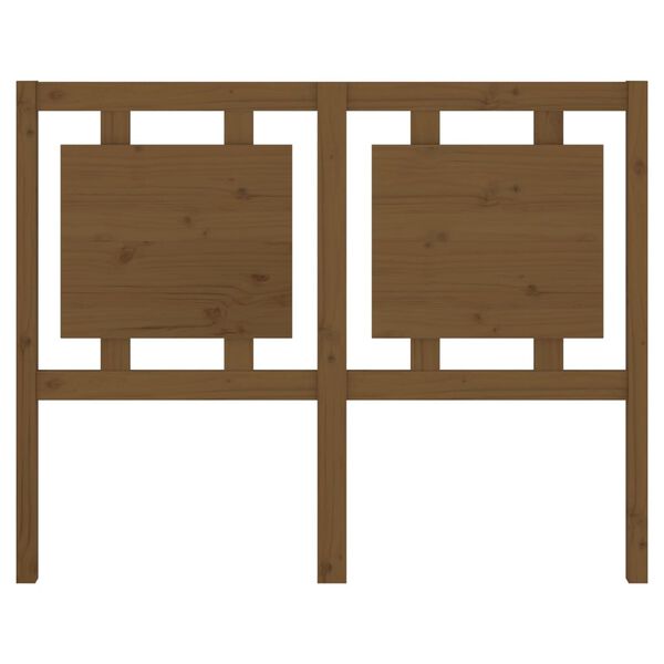 vidaXL gultas galvgalis, medus brūns, 125,5x4x100cm, priedes masīvkoks