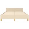 vidaXL gultas rāmis bez matrača krēmkrāsas 120x190 cm audums