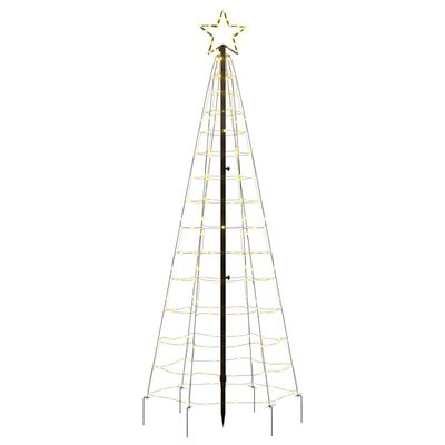 vidaXL Ziemassvētku eglītes dekorācija, 220 LED, silti baltas, 180 cm