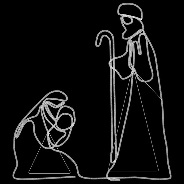 vidaXL Ziemassvētku Marijas un Jāzepa figūra, 264 LED, 40x55/38x100 cm