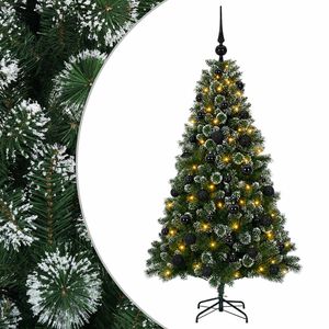 vidaXL Mākslīgā Ziemassvētku egle ar bumbiņu 120 cm 150 LED