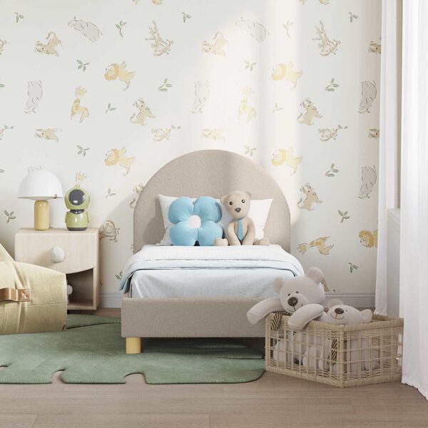 vidaXL Bērnu gultas rāmis ar galvgali Gai&scaron;i pelēks 70 x 140 cm